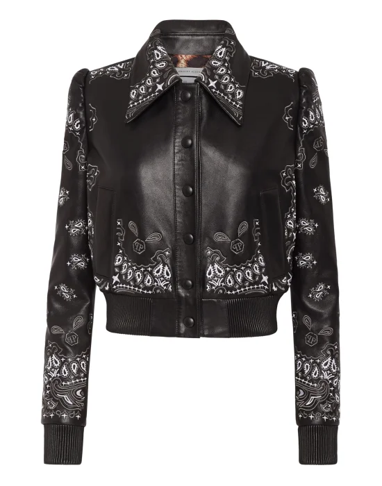 Leather Bomber Paisley Bandana
