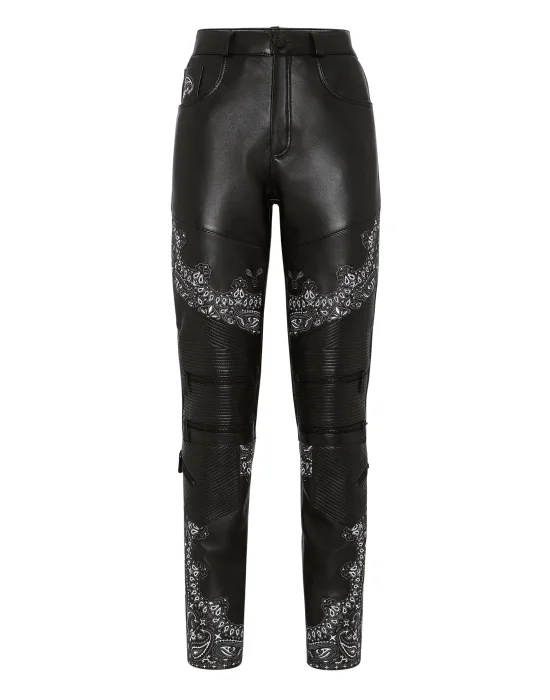 Leather Long Trousers Paisley Bandana