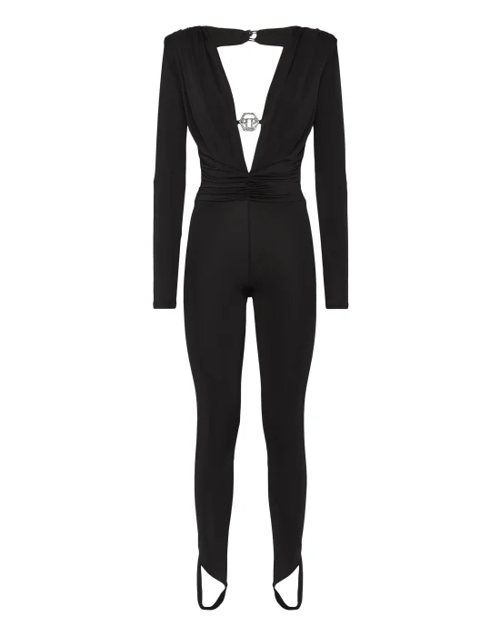 Shoulder Padded Jumpsuit