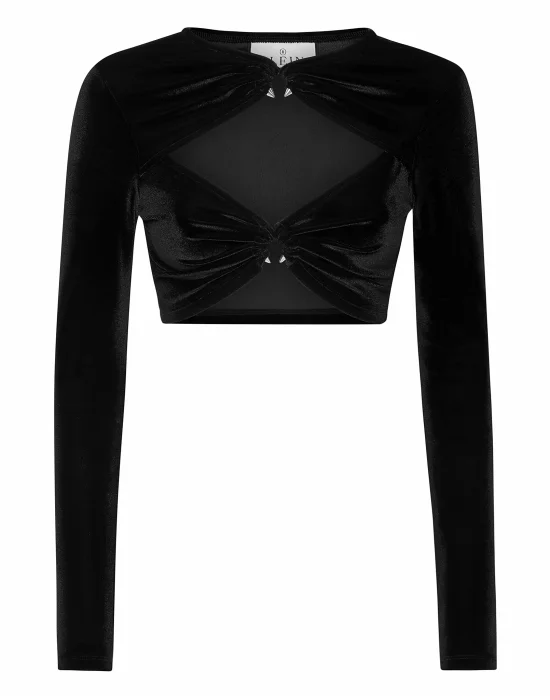 Long-sleeve Cropped Top