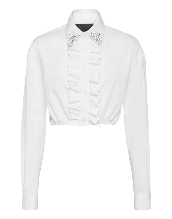 Popeline  Cropped Shirt LS