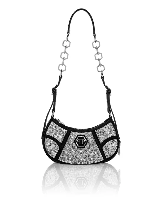 Embellished Suede Shoulder Bag ECLIPSE