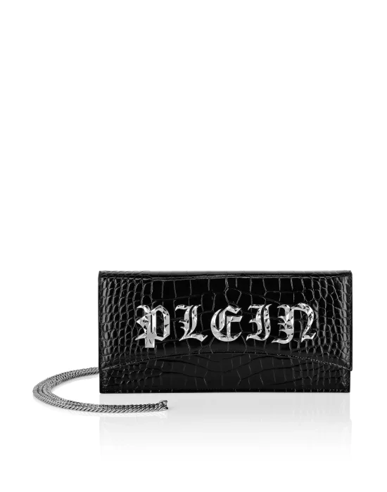 Crocco Embossed Baguette Handle Bag Gothic Plein