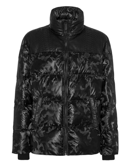 Down Jacket With Python Inserts