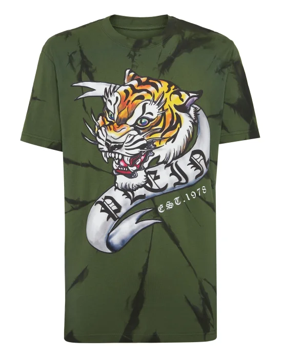 Tie-dye T-shirt Round Neck SS Tattoo