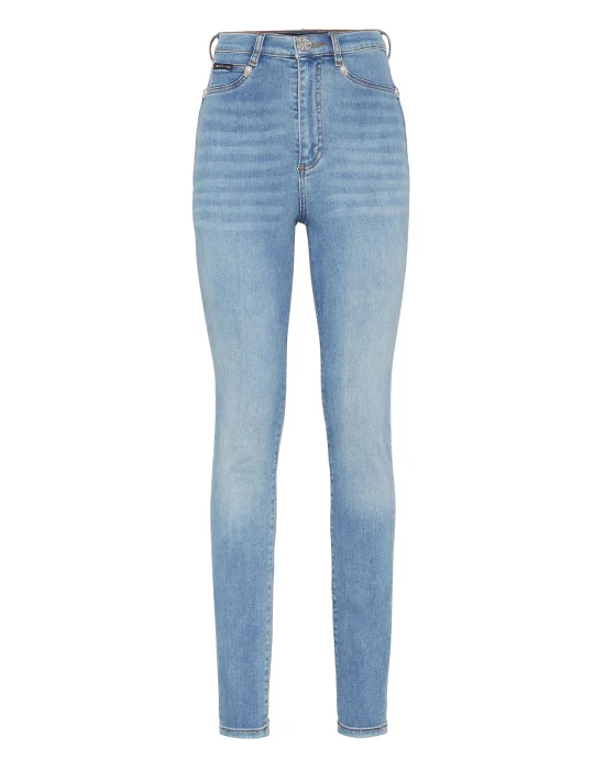 Crystal Skull Denim Super High Waist Jegging
