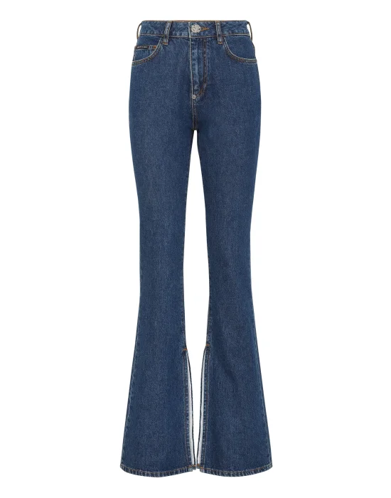 Denim Flare Fit Trousers