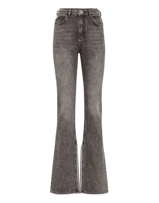 Denim Flare Fit Trousers