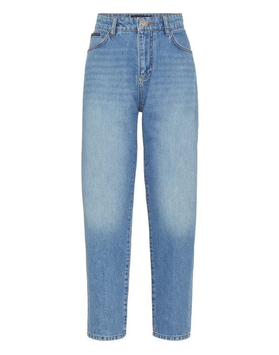 Denim Mom Fit Trousers