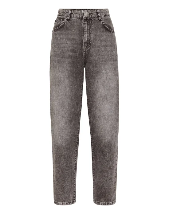 Denim Mom Fit Trousers