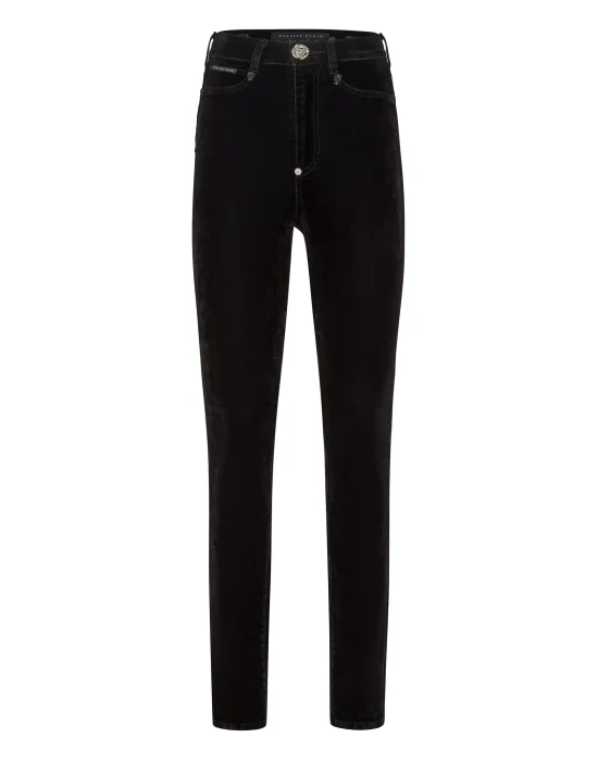 Crystal Skull Denim Super High Waist Jegging