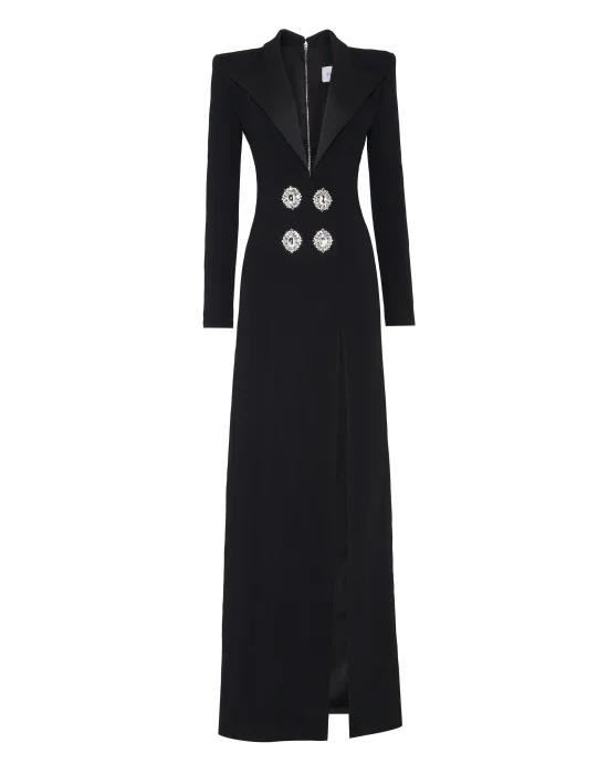 Cady V Neck Long Blazer Dress