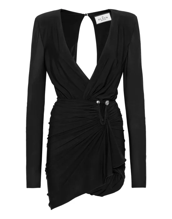Crepe Jersey Piercing Mini Dress