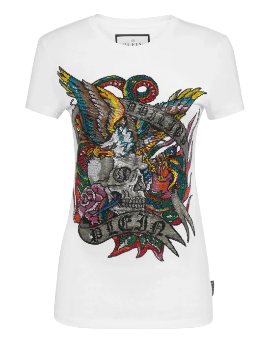 T-shirt Roundneck SS with Crystals Tattoo