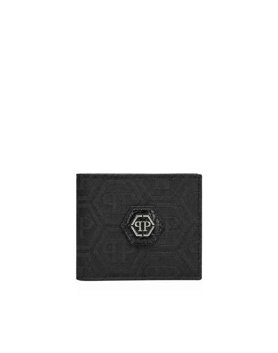 Nylon and Leather French Wallet Monogram