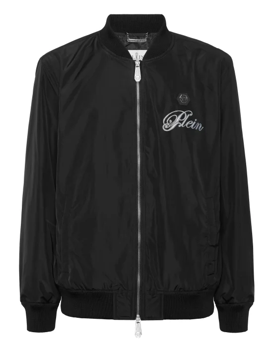 Nylon Light Bomber Jacket Skull Degrade