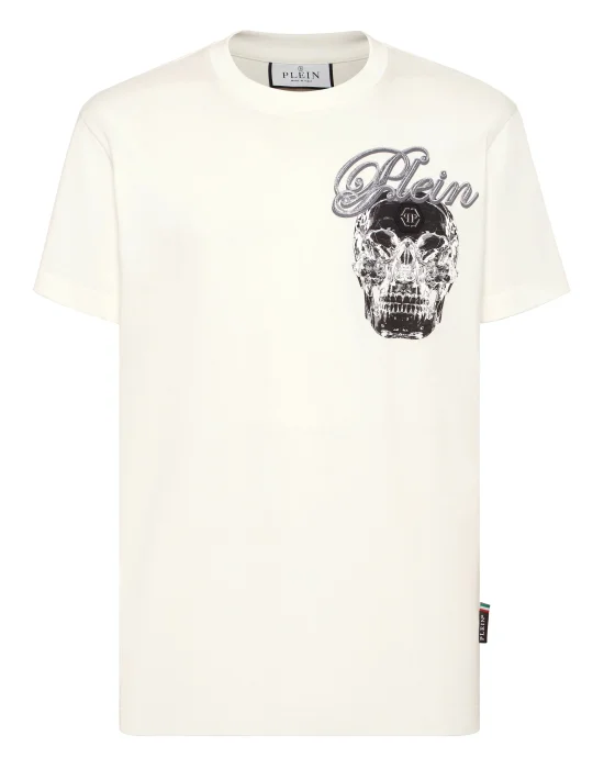 Round Neck T-Shirt Glass Skull