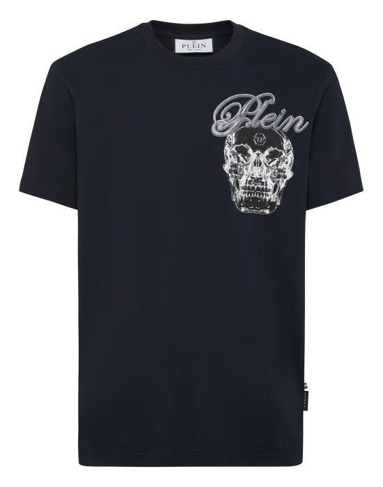 Round Neck T-Shirt Glass Skull