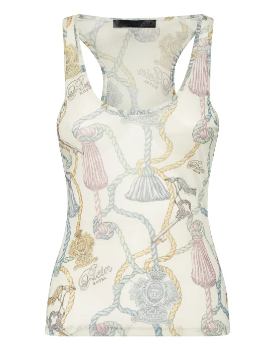 Tulle Tank Top Tassels