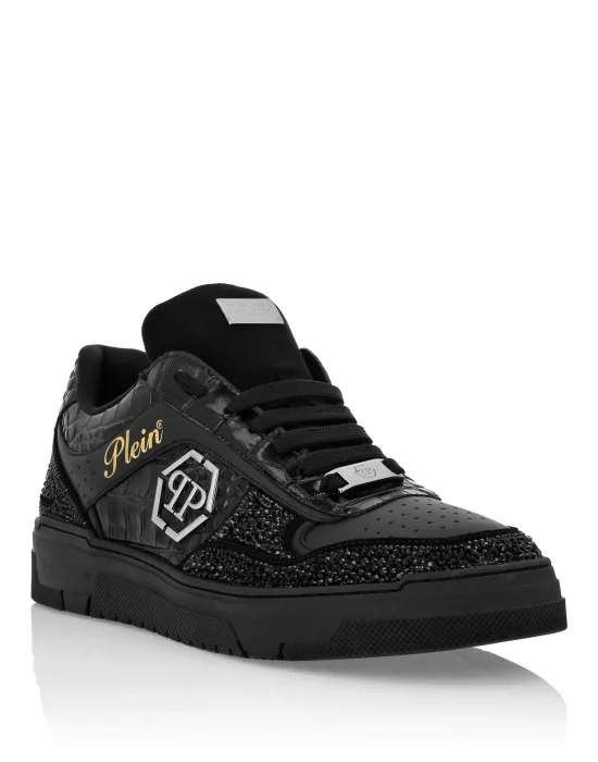 Low Top Sneakers Mix Strass Cocco