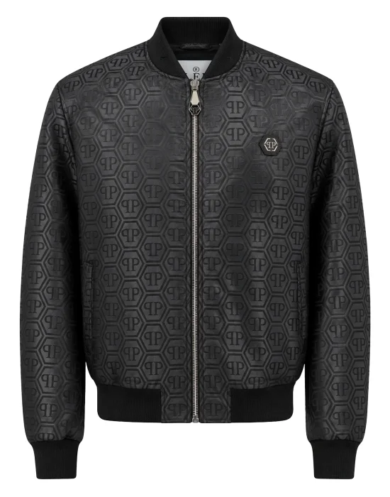 Nylon Bomber Jacquard Monogram