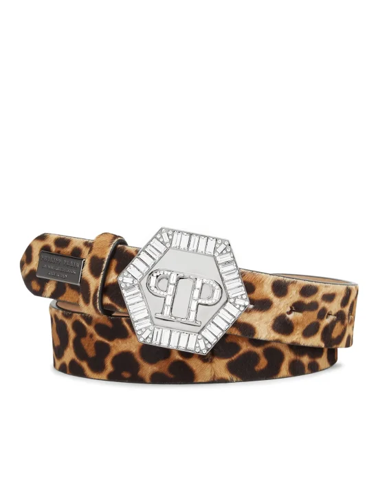 Belt stones hexagon Leopard