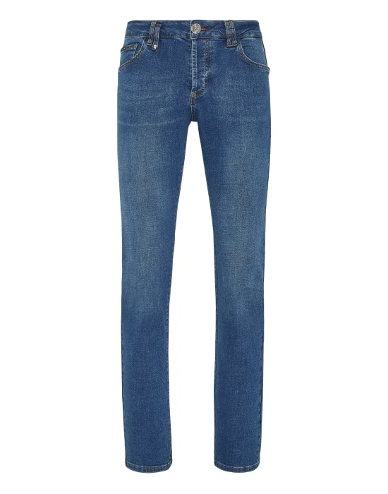 Denim Trousers Straight Cut Supreme Iconic Plein Basic
