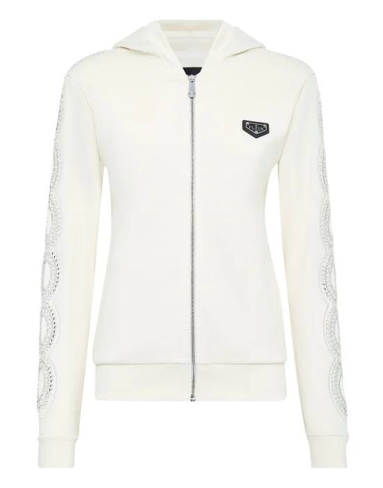 Hoodie sweatshirt Full Zip Crystal Cable