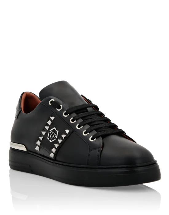 Leather Lo-Top Sneakers The Plein Original TM