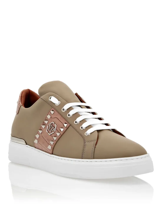 Leather Lo-Top Sneakers The Plein Original TM
