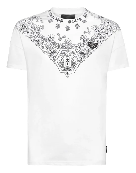 Round Neck T-Shirt Paisley Bandana