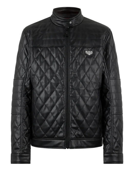 Eco Leather Padded Jacket