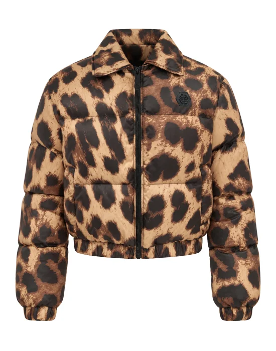 Cropped Nylon Down Jacket