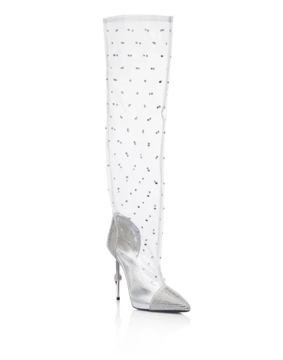 Boots High Heels High Crystal