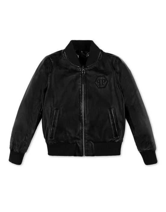 Leather Bomber Hexagon