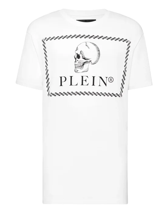 T-shirt Round Neck SS Outline Skull