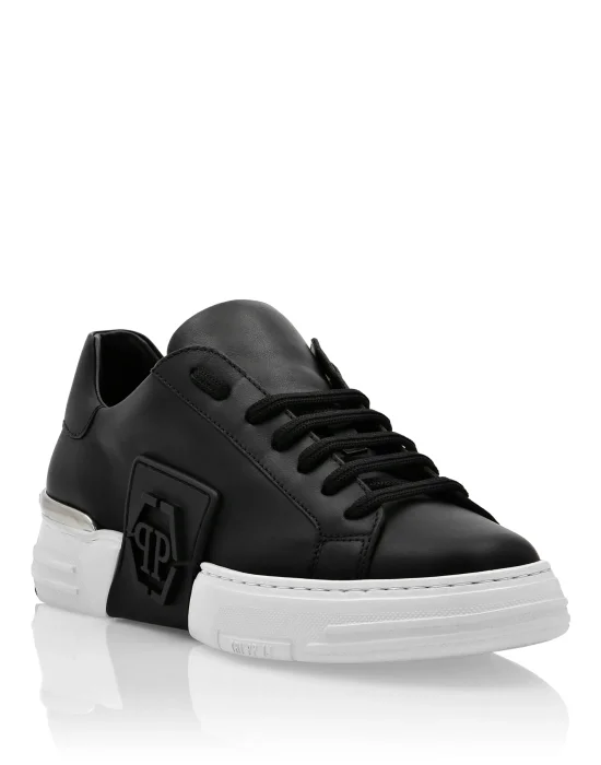 LO-TOP SNEAKERS PHANTOM KICK$ LEATHER HEXAGON ICONIC PLEIN