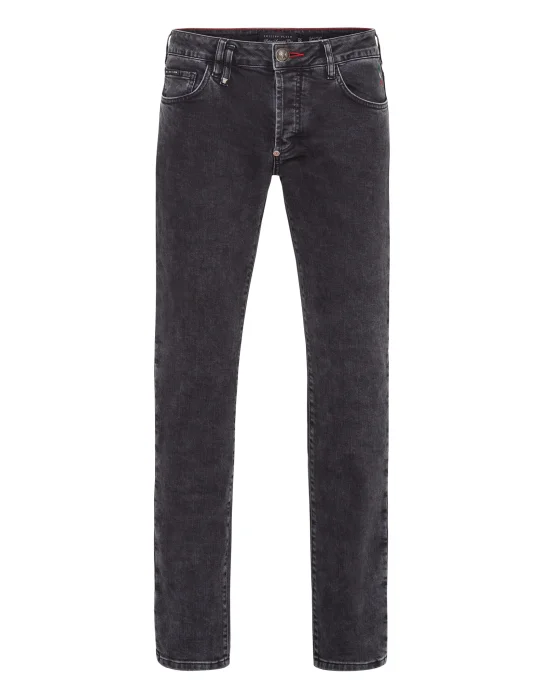 Denim Trousers Super Straight Cut Iconic Plein