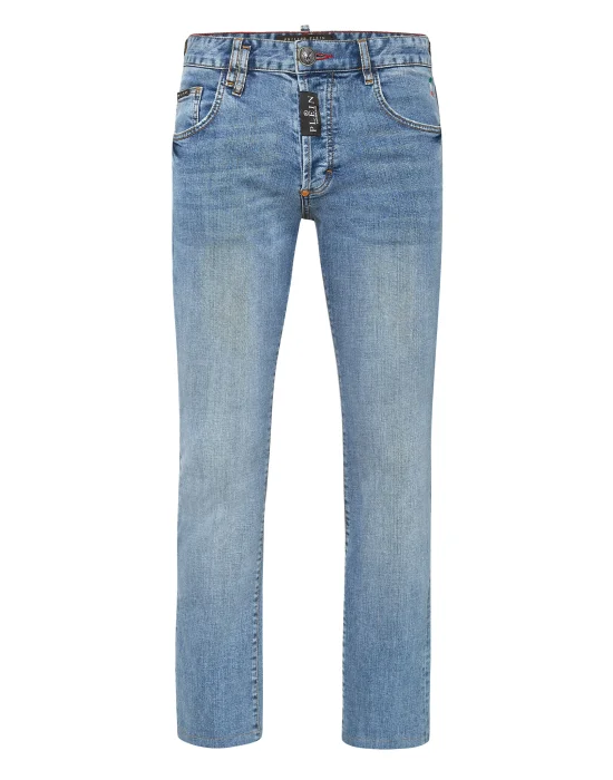 Denim Trousers Skinny Skull