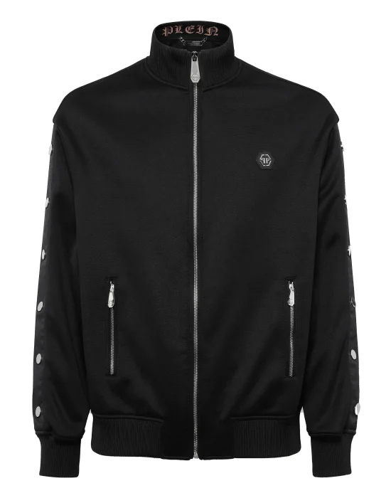 Jersey Jogging Jacket Skull strass