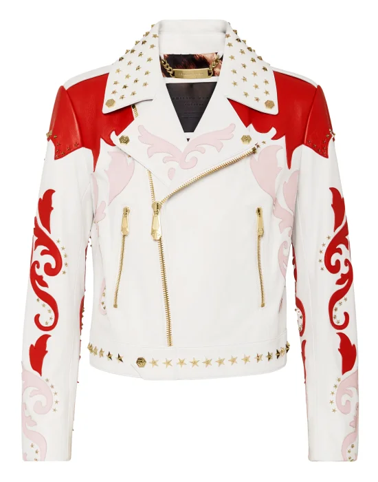 RODEO  INTARSIA  LEATHER BIKER