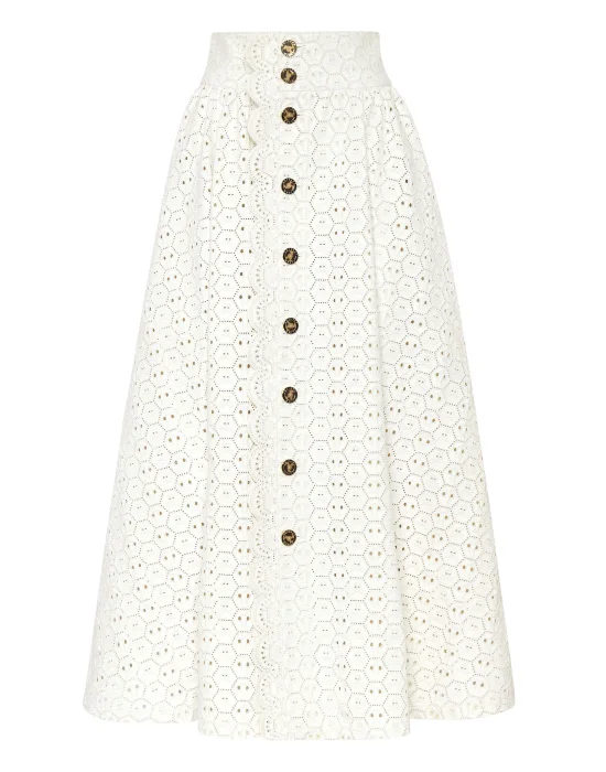 Sangallo Leather Maxi Skirt