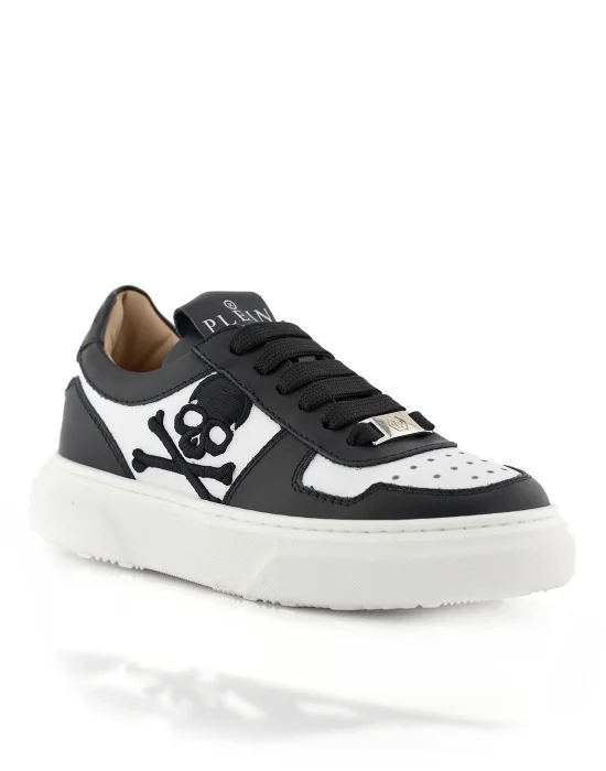 SNEAKERS BOX SOLE LACE EMBROIDERY SKULL