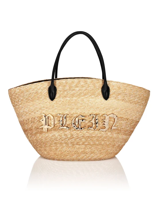 Raffia Handle Bag Gothic Plein