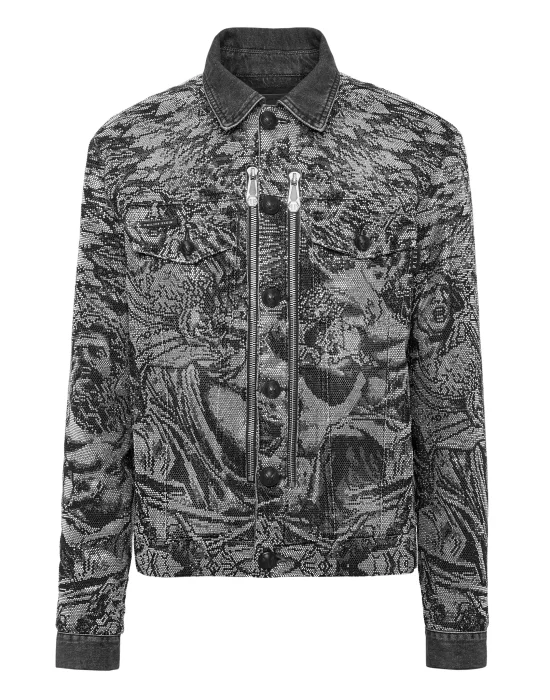 Denim Zip Jacket Tattoo