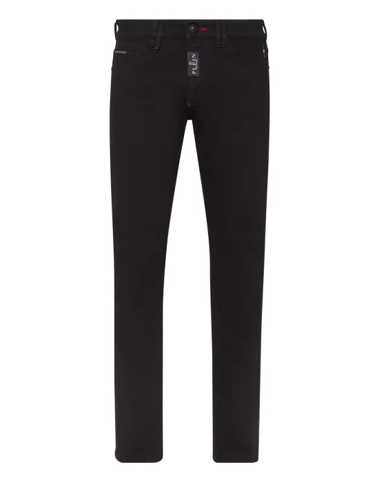 Denim Trousers Super Straight Cut Skull