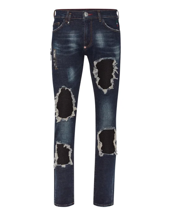 Denim Trousers Biker Fit Destroyed