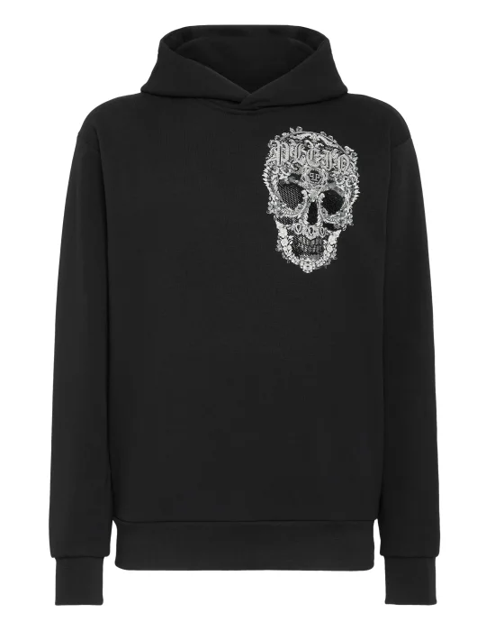 Hoodie sweatshirt Baroque Skull