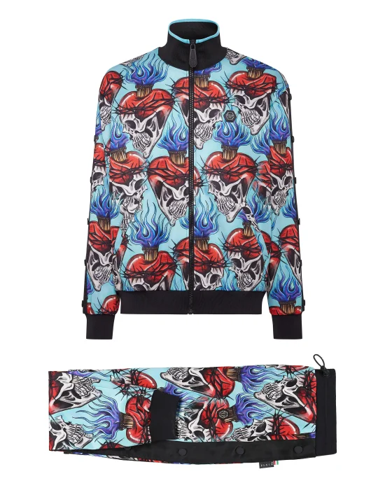 Triacetate Jogging Tracksuit: Top/Trousers Love Tattoo