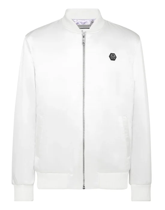 Satin Bomber Glass Skull